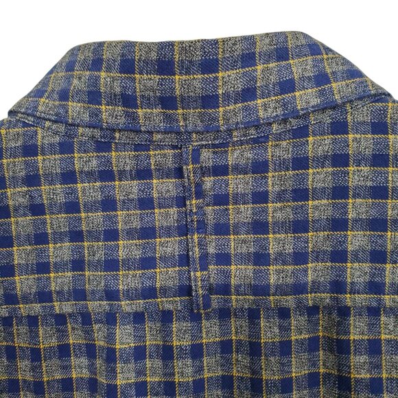 Banana Republic Mens L Shirt Luxe Flannel Camden Fit Plaid Button-Up Long Sleeve - Picture 7 of 9